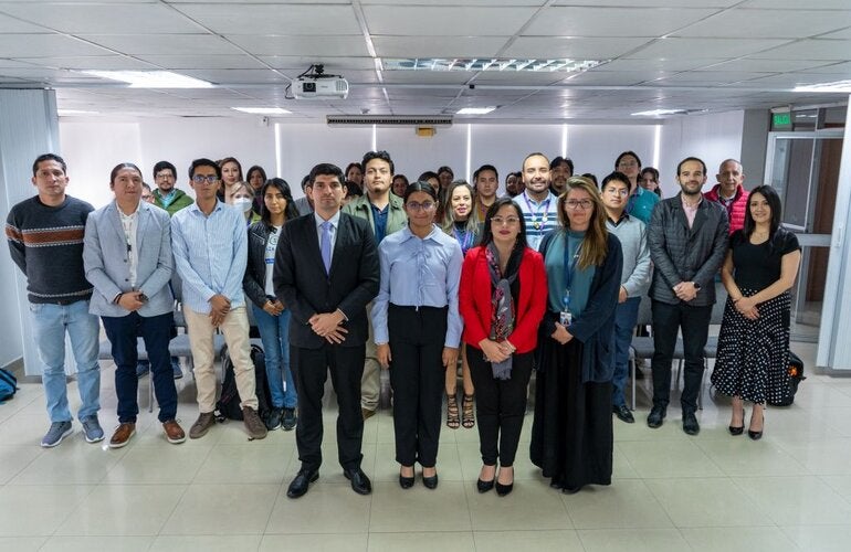 Equipos técnico del Ministerio de Salud Pública y la Organización Panamericana / Organización Mundial de la Salud (OPS/OMS) durante la presentación de la XIV Ronda de Advertencias Sanitarias para Envases y Empaques de Productos de Tabaco