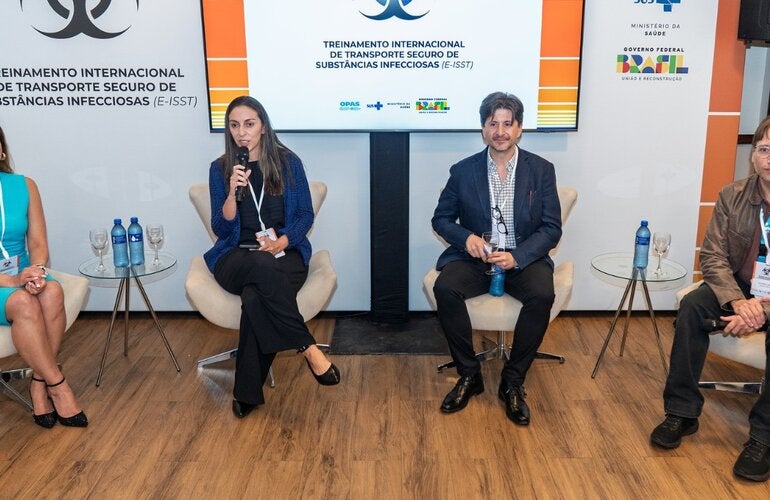 Painelistas do curso de certificação em Transporte Aéreo de Substâncias Infecciosas