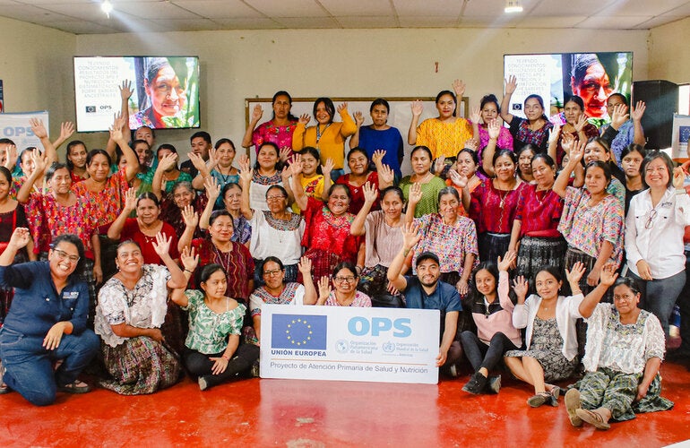 Mujeres de la región q'eqchi' en Alta Verapaz participan en evento de cierre del Proyecto Atención Primaria de Salud y Nutrición