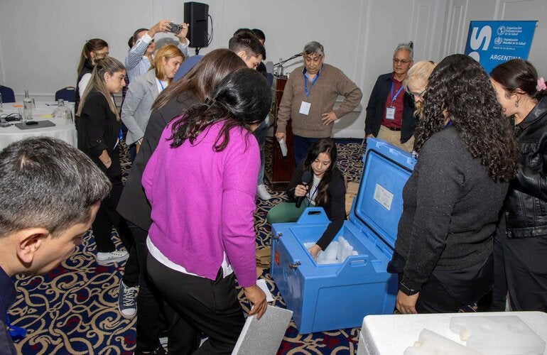 Foto sobre práctica de preparación de recipientes térmicos