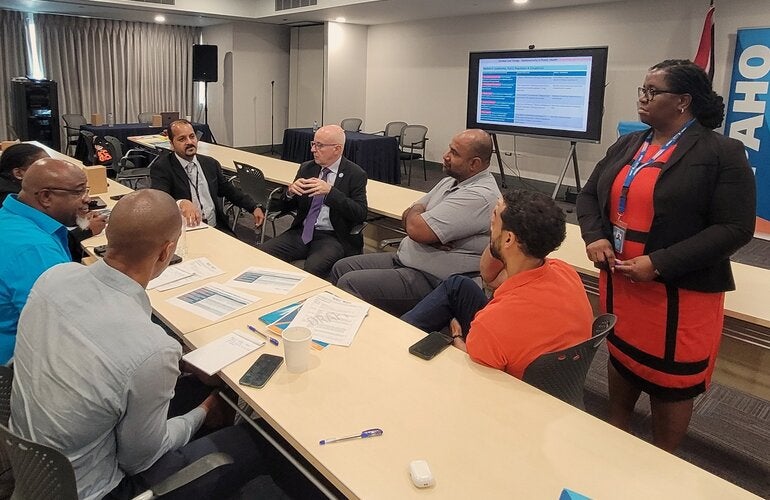 Group discussion at the Cybersecurity Workshop