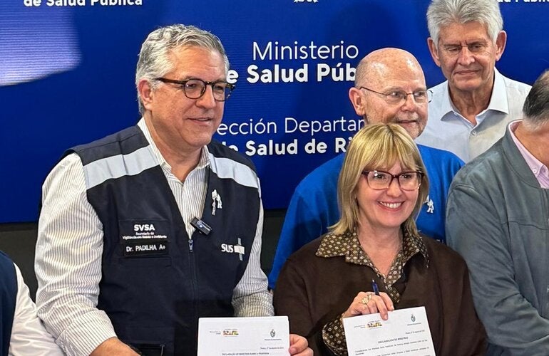 Ministro Padilha BRA y Ministra Lustemberg URY