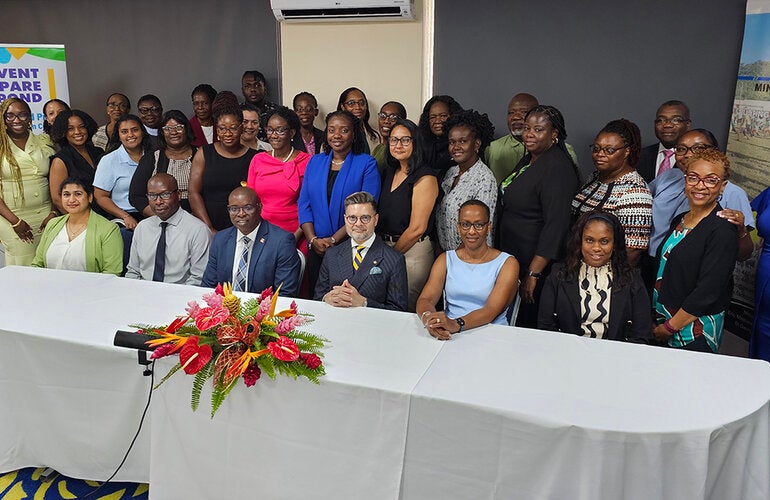 Group photo of participants at a workshop
