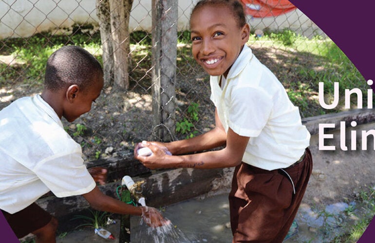 kids washing their hands