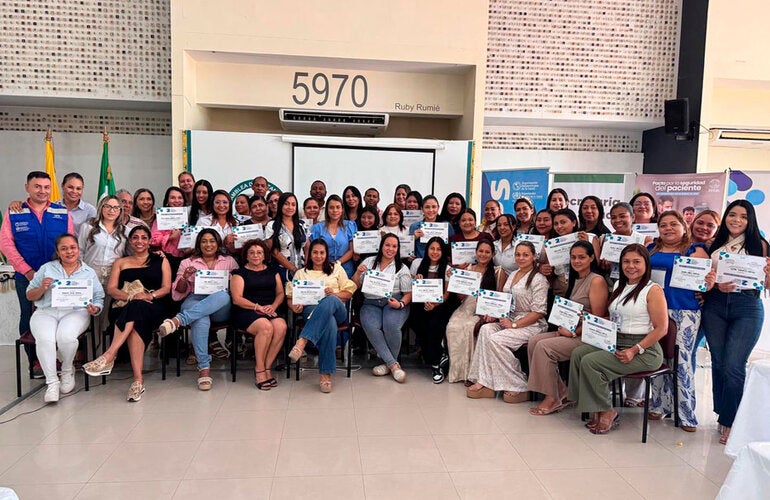 Grupo de Guajira en el taller de Fortlecer capacidades para la atencion segura