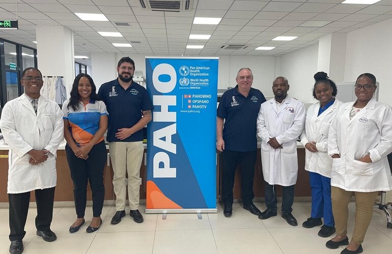 Medical Laboratory Scientist, Haze John participates in AMR Surveillance training with colleagues.