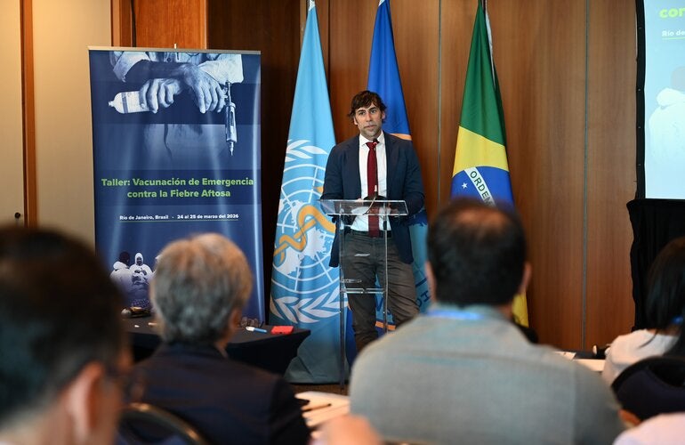 participantes del taller de vacunación de emergencia de fiebre aftosa