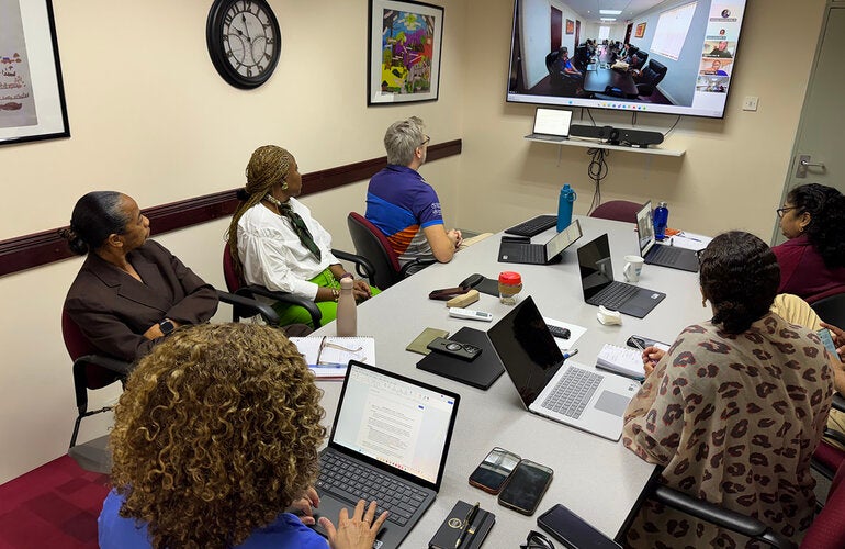 Biennium Work Plan meeting with Montserrat