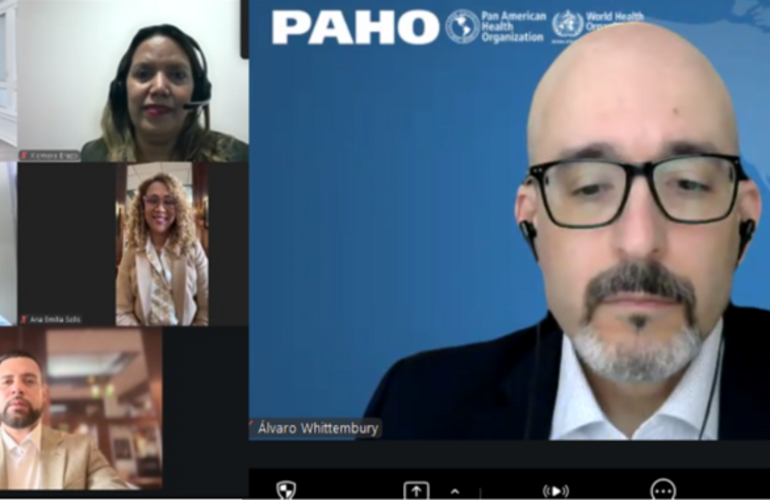 autoridades inauguran webinario sobre sarampion en Honduras