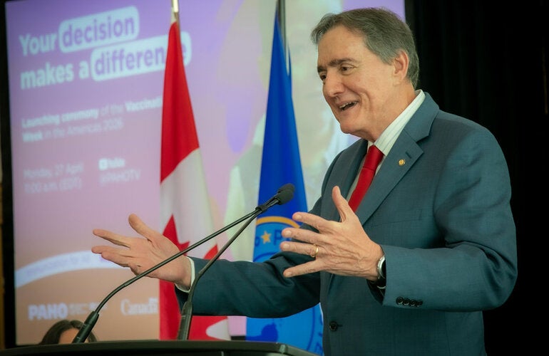 Dr. Jarbas Barbosa at the Launching of VWA 2026 in Ottawa, Canada