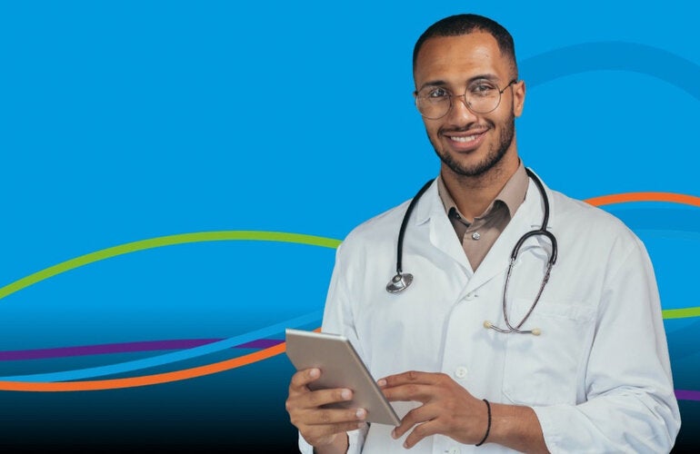 Male doctor standing