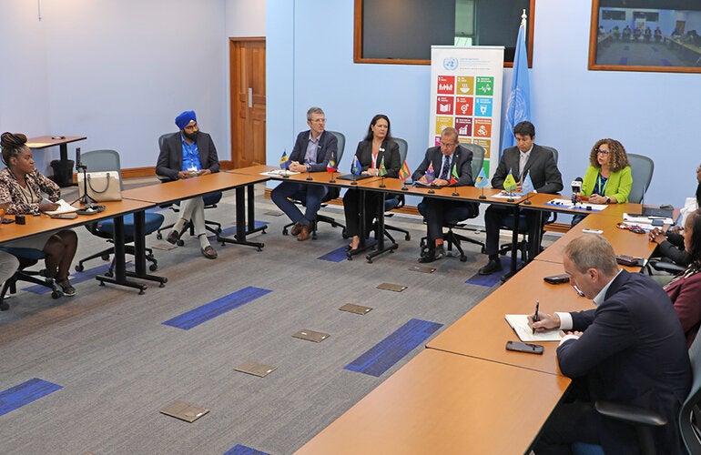 Officials at launch of 2025 UN annual report