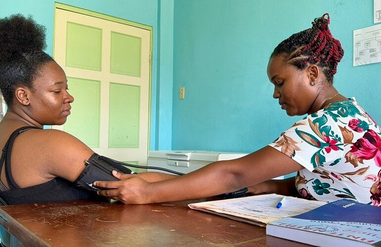 Woman in medical consultation