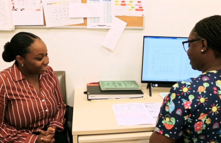 Mothers receive close care during pregnancy. They are tested against HIV and hepatitis during pregnancy