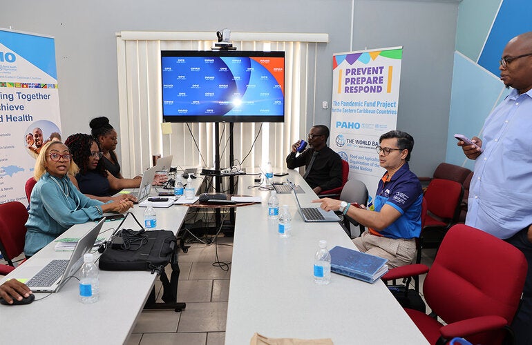 Training on centralized health workforce database in St. Kitts and Nevis
