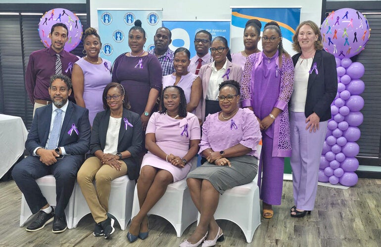 Group photo launch of national cancer registry in Saint Lucia