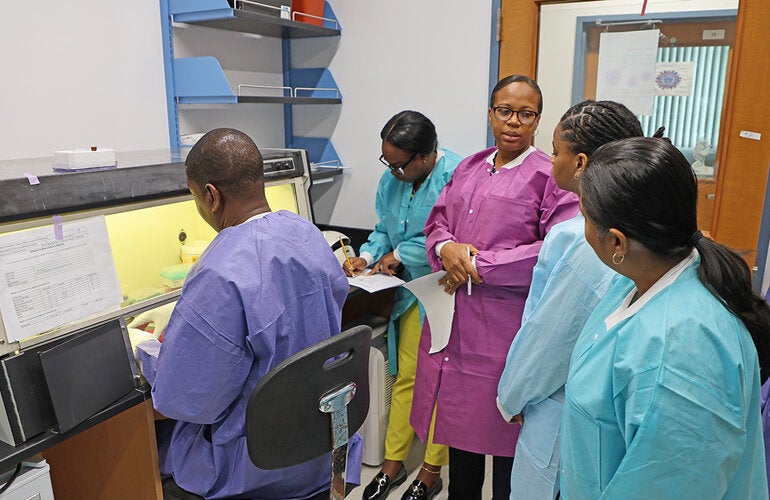 Molecular diagnosis training at laboratory