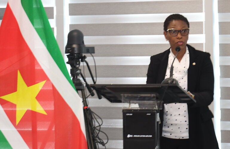 Dr. Rhonda Sealye - Thomas delivering her opening remarks. 