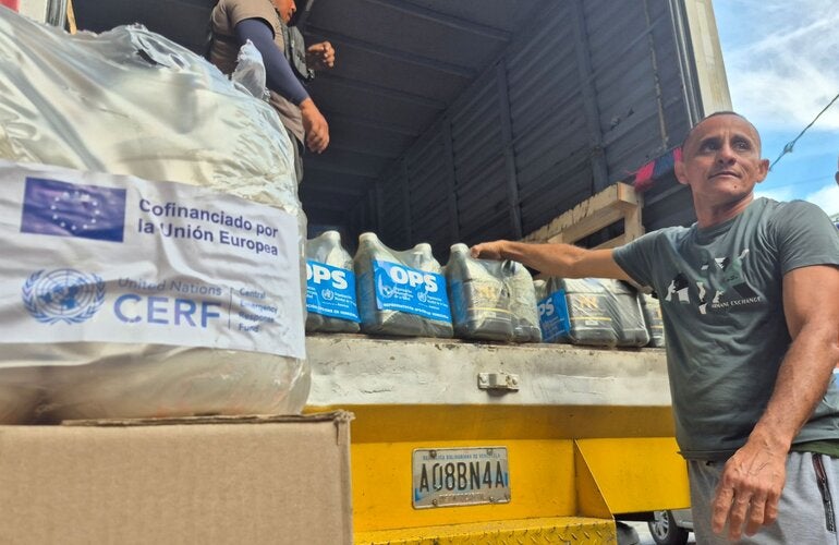 Gracias al proyecto CERF, implementado por la OPS en coordinacón con el MPPS, se pudieron entregar más de 27 toneladas de insumos a ocho establecimientos de salud de La Guaira, Distrito Capital y Miranda