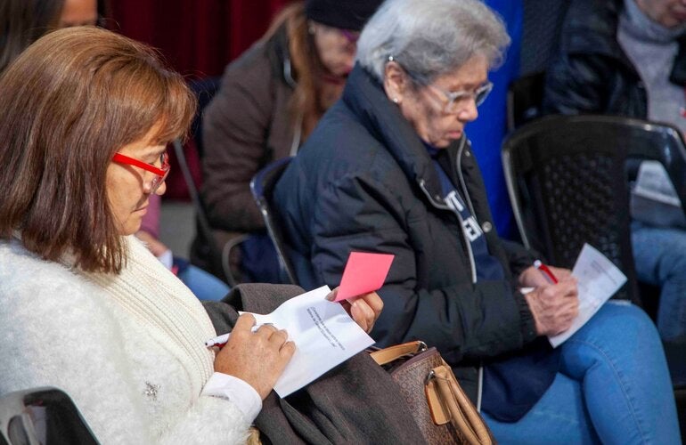 Foto de uno de los momentos del taller