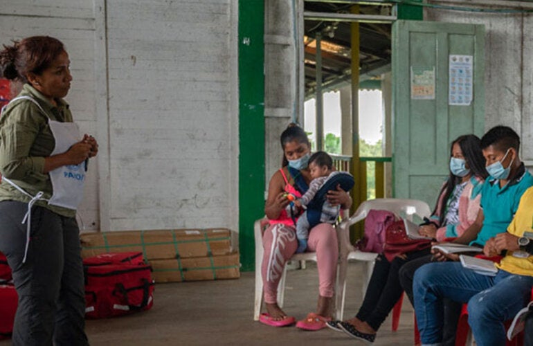 PAHO staff visits remote community