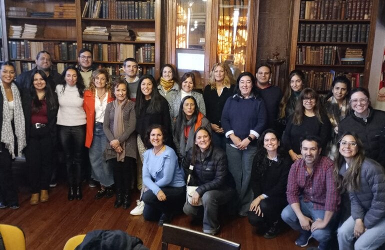 Foto grupal de los participantes de la capacitación