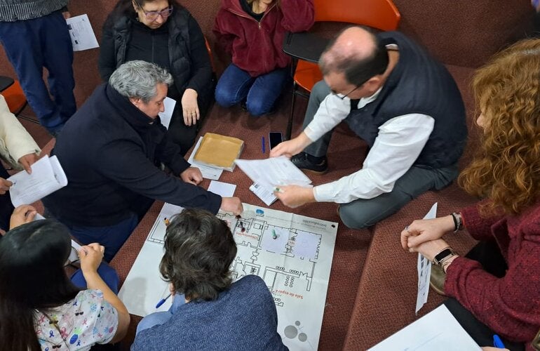 Foto de un momento del simulacro