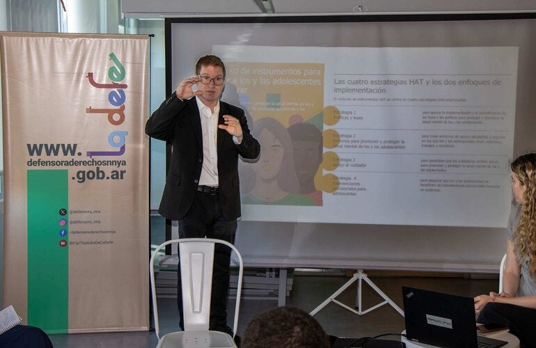 Imagen de la presentación sobre salud mental y jóvenes