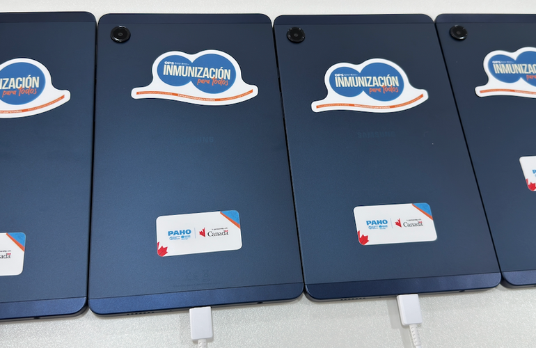 PAHO/WHO donated tablets to MOHHS TCI