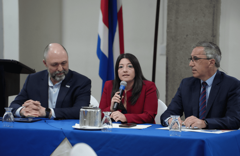 Viceministra de Salud durante sus palabras inaugurales en el GHEC