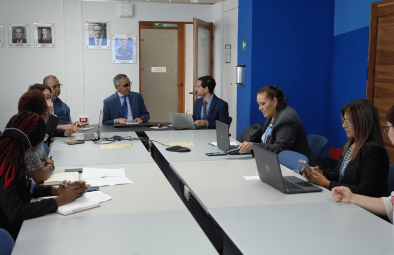 Representantes de OPS, Panaftosa y los comités de Codex de Costa Rica y Guyana durante la reunión inicial