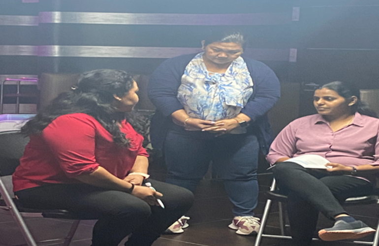 EPI Nurses role playing during their training in Turks and Caicos Islands