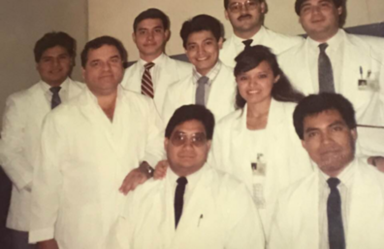 Ana Elena Chevez and her class 