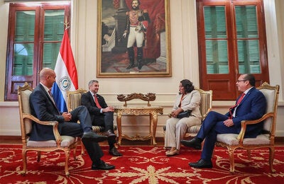 President of Paraguay meet Dr. Carissa F. Etienne, PAHO/WHO Director
