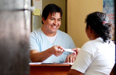Doctor with patient at consult