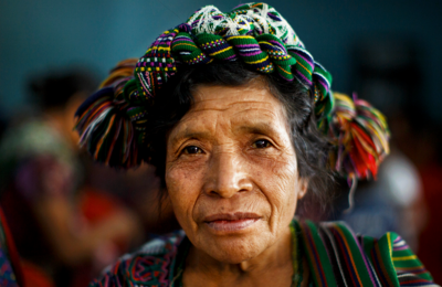 Older woman with headband 
