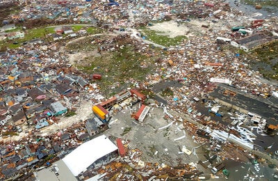 Aerial view Abaco, Bahamas