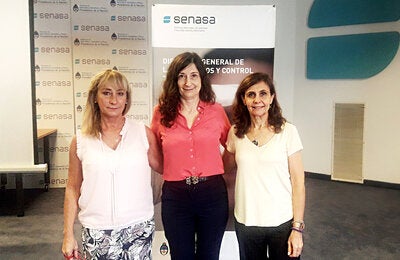 Las participantes de la reunión