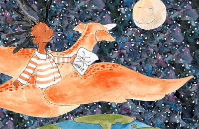 Child on flying creature