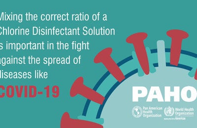 Mixing a chlorine disinfectant solution