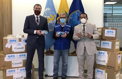 El Gobierno de Canadá  y la OPS/OMS brindan apoyo a las poblaciones afectadas por la erupción del volcán Sangay