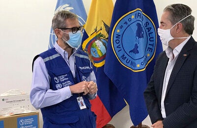 OPS continúa brindando su apoyo al Ministerio de Salud Pública del Ecuador para hacer frente a la COVID-19
