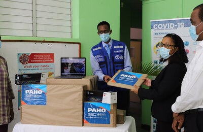 Computer equipment donation to BRB polyclinics