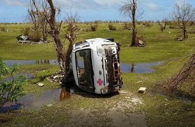 Foto del huracán Irma y María en el Caribe