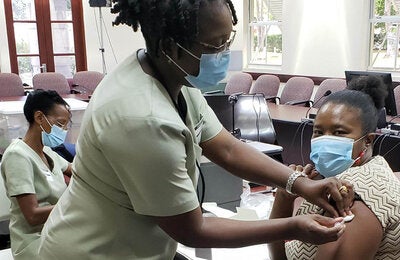 Adult female vaccinated