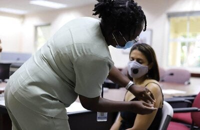 Adult female vaccinated