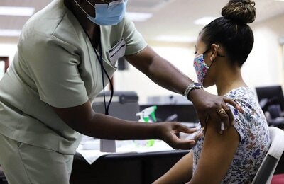 Adult female vaccinated