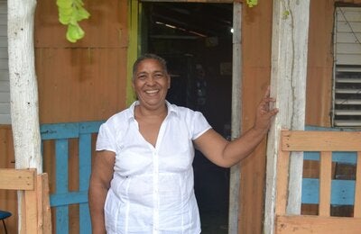 Benficiaria en su hogar