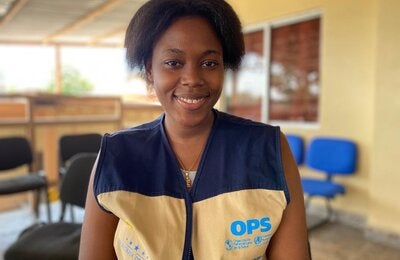 colaboradora voluntaria Sharon Arzú