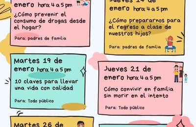 Calendario Talleres Vivir mejor